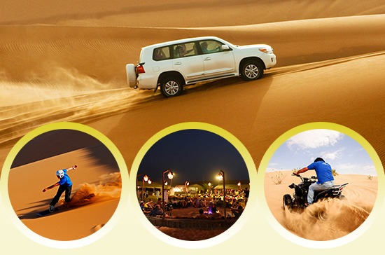 Dubai Desert 4x4 Dune Bashing, Self-Ride 30 min ATV Quad, Camel Ride,Shows,Dinner
